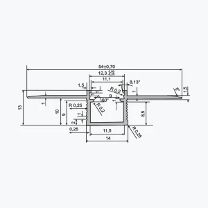 TEMPOLISTEL® A137 Ravni LED profil - Слика 2