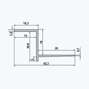 TEMPOLISTEL® B103 Profil za šuplju fugu za BA 18 - Слика 2