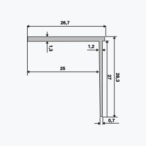 TEMPOLISTEL® B107 Profil za završetak gipsanaplоče BA25 - Слика 2